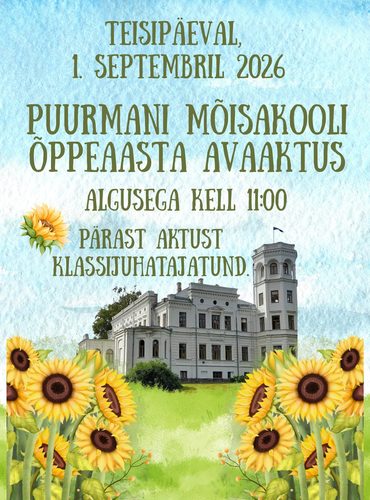 Kooliaasta alguse aktus 01.09.2026 kell 11.00